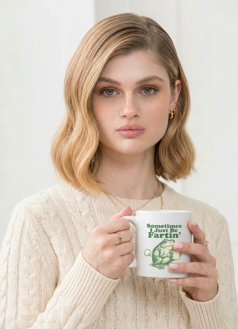 Y2K retro-style printed ceramic mug