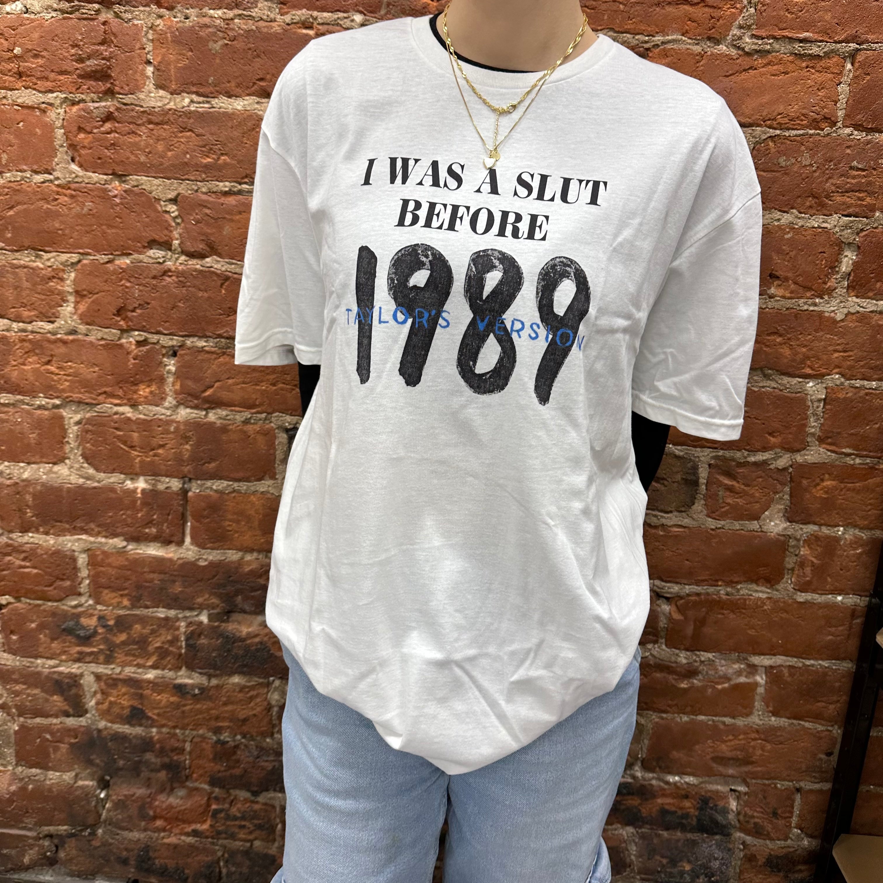 I was a slut before 1989 tv graphic tee