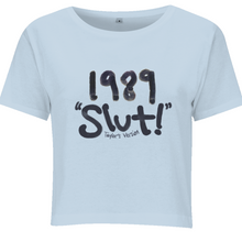 Load image into Gallery viewer, 1989 slut Cropped Baby Tee
