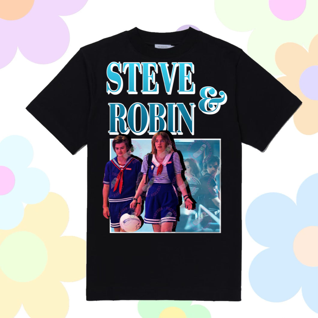 Steve & Robin Y2K Graphic Tee