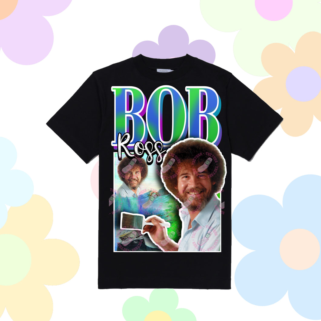 Bob Ross Y2K Graphic Tee