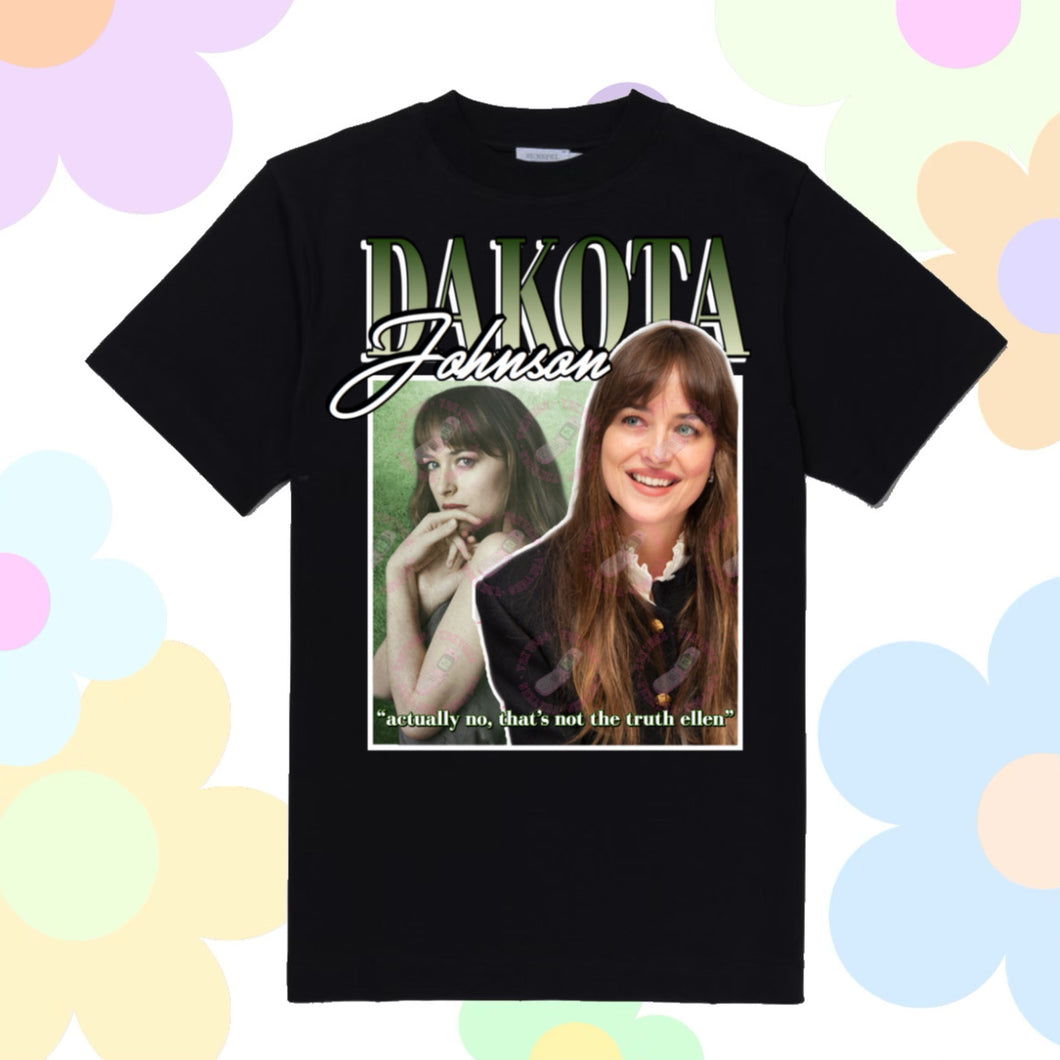 Dakota Johnson Y2K Graphic Tee